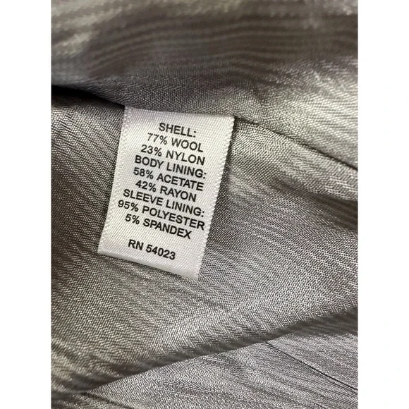 Banana Republic Gray Suit Size 12 Womens Wool Blend Lined Career Business - Picture 5 of 9